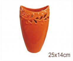 Keramická váza Šir. Santorini orange