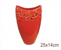 Keramická váza Šir. Santorini červená