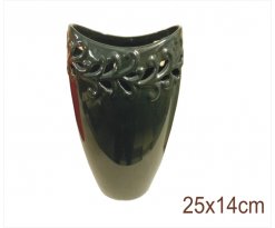 Keramická váza Šir. Santorini černá