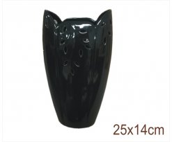 Keramická váza Šir Oia černá