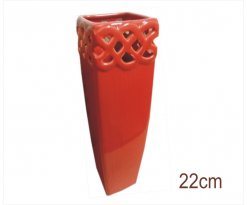 Keramická váza M Kamari červená